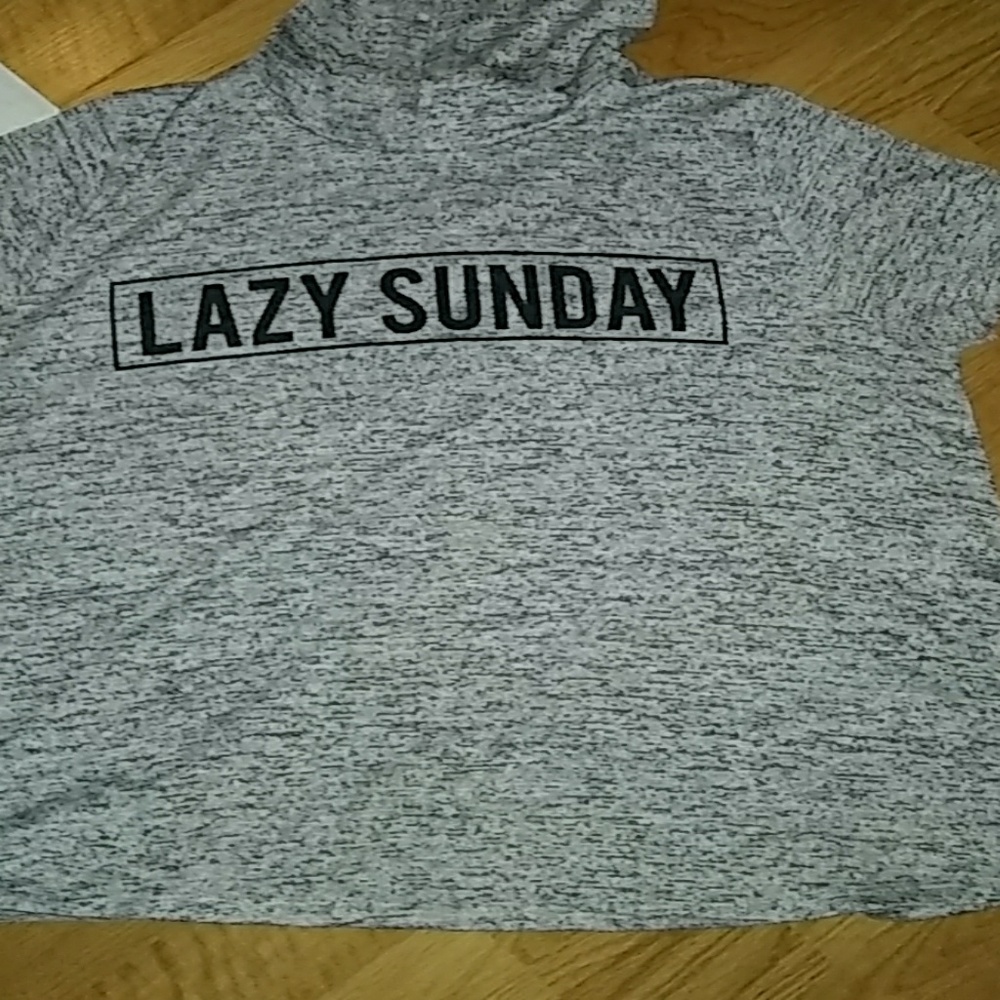 Lazy Sunday crop top with hoodie